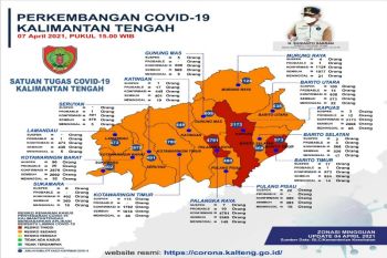 11 kabupaten di Kalteng zona oranye dan tiga lainnya zona merah