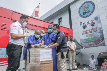 BNNP NTB memusnahkan 4.116,69 gram ganja dan 904,95 gram sabu-sabu