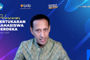 Mendikbud Nadiem Anwar Makarim luncurkan program Pertukaran Mahasiswa Merdeka