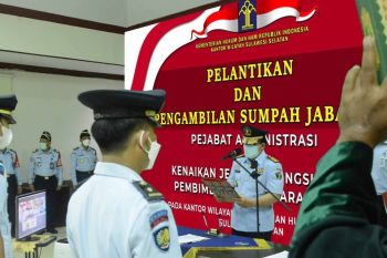 Kakanwil Kemenkumham Sulsel lantik 26 pejabat pemasyarakatan