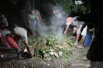 Kepala suku gelar bakar batu syukuri selamat dari serangan KKB