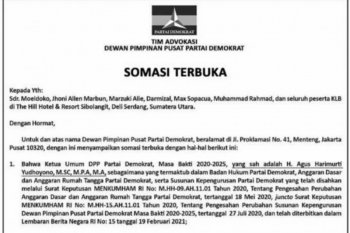 Partai Demokrat somasi kelompok KLB Sibolangit agar berhenti pakai atribut partai
