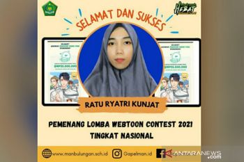 Kepsek MAN bangga, Ratu juara nasional webtoon contest 2021
