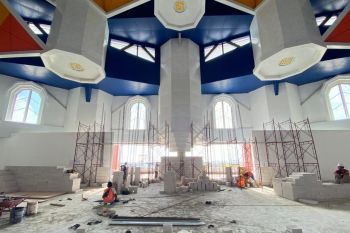 Pembangunan Masjid 99 Kubah di Makassar kembali dilanjutkan