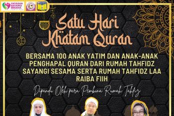 Kolaborasi Rumah tahfidz, gelar Khatam Qur'an bersama yatim