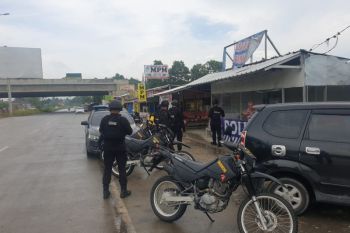 Gegana Lampung pantau situasi kamtibmas dengan patroli kemitraan