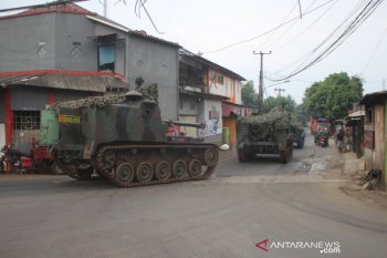 Kapendam Jaya jelaskan Tank Yonarmed bukan untuk penyekatan mudik tapi sedang latihan