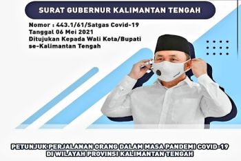 Surat Gubernur Kalteng terbit, salah satu isinya terkait kewajiban karantina 5x24 jam