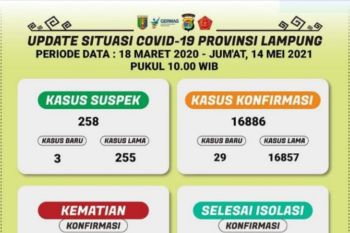 Kasus terpapar COVID-19 di Lampung bertambah 29 orang