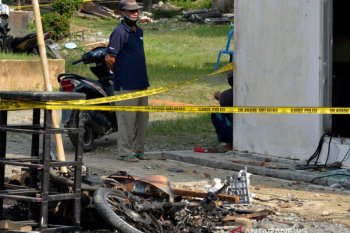 Polsek Candipuro Lampung Selatan usai dibakar massa