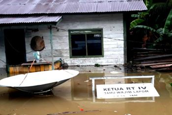 Pedalaman Sungai Kayan banjir, warga Bulungan diimbau waspada