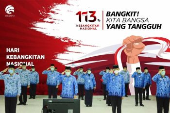 Peringatan Harkitnas di Kanwil Kemenkumham Sulsel dipadukan dengan upacara nasional secara virtual
