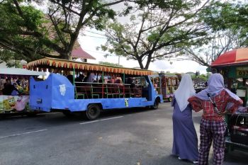 Istana Siak masih tutup, wisatawan pilih naik odong-odong