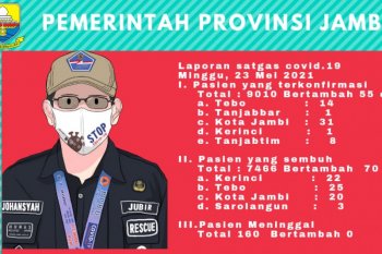 Warga Jambi terkonfirmasi positif COVID-19 mencapai 9.000 orang