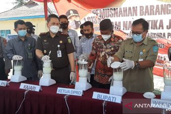 Polres Bangka musnahkan satu kilogram sabu-sabu