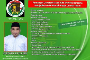 Isbandi optimis nahkodai PPP Kalteng