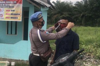 Polsek Batang Gansal, Inhu, ajak warga gunakan masker