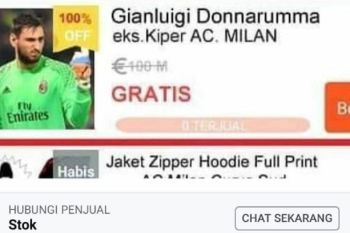 Netizen Indonesia jual eks Kiper AC Milan di online shop