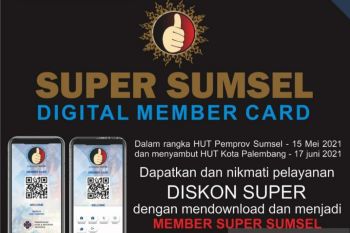 Kartu diskon Super Sumsel  digital diminati wisatawan