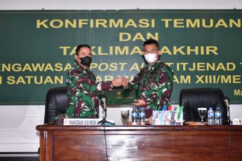 Itjenad selesai pos audit di Kodam XIII Merdeka