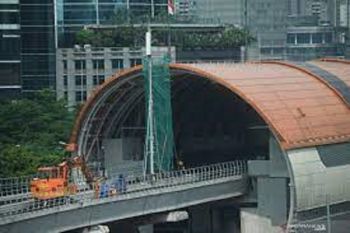 Presiden Joko Widodo jajal kereta api ringan LRT Jabodebek