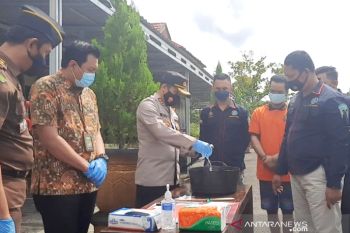 Polres Gunung Mas musnahkan 7,4 gram sabu