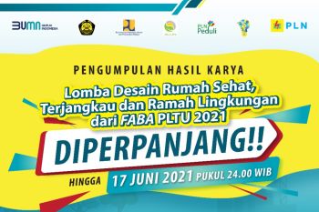 Waktu pendaftaran lomba desain rumah dari FABA diperpanjang hingga 17 Juni 2021
