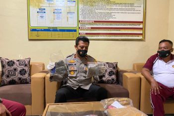 Sat Narkoba Polres Dompu ringkus dua tersangka dan dua kilogram ganja