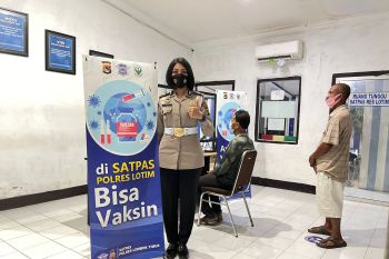 Polres Lombok Timur menambahkan fasilitas vaksin di layanan SIM
