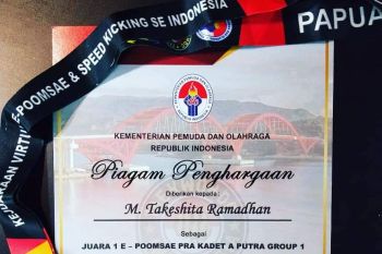 Atlet Sulsel raih emas Kejurnas Taekwondo-E Papua Open 2021