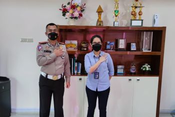 Kepala Jasa Raharja Lampung terima kunjungan Dirlantas Polda Lampung