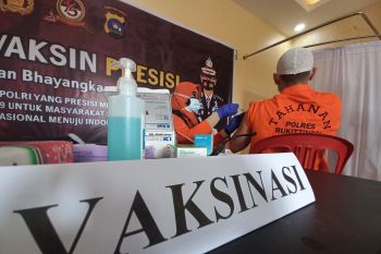 Ini digelar Polres Bukittinggi untuk vaksin warga dan tahanan secara gratis