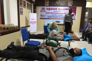 Polres Meranti gelar donor darah massal