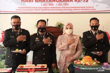 Upacara peringatan Hari Bhayangkara ke-75 Polri fokuskan peningkatan disiplin prokes COVID-19