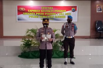 16 personil Polres Kepulauan Sangihe naik pangkat