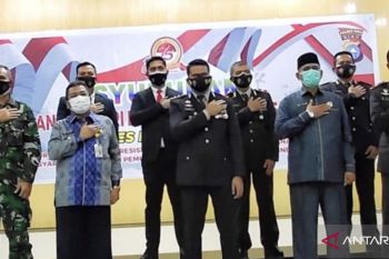 Pj Bupati Inhu ikuti HUT Bhayangkara ke-75 secara virtual