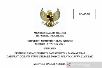 Mendagri beri 13 instruksi buat kepala daerah terkait PPKM Darurat Jawa Bali