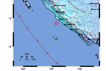 Gempa magnitudo 5,5 dirasakan cukup kuat oleh warga Bengkulu
