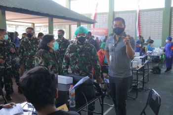 Vaksinasi COVID-19 Kodam IX/Udayana lampaui target capai 3 ribu orang