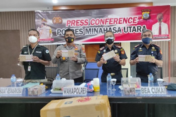 Polres Minahasa Utara menggagalkan peredaran rokok ilegal