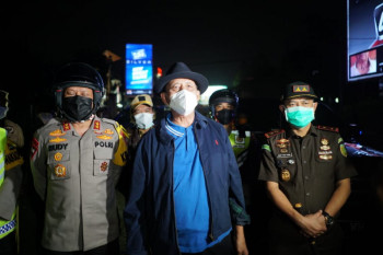 Gubernur, Kapolda dan Kajati Banten sidak titik-titik PPKM darurat