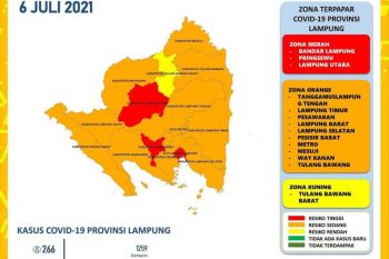 Kota Bandarlampung masuk zona merah  penyebaran COVID-19