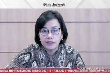 Menkeu Sri Mulyani proyeksikan pertumbuhan ekonomi 2021 jadi 3,7-4,5 persen