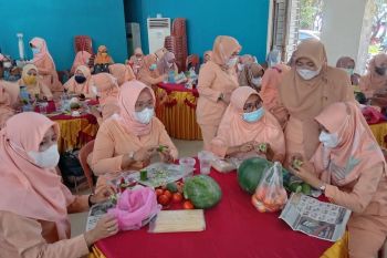 Penasehat DWP Pesisir Barat buka acara pelatihan pembuatan hantaran pernikahan
