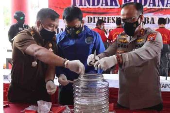 Selama dua bulan, Polda Kalteng sita sabu seberat 1.073 gram lebih