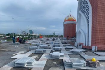 Pembangunan Masjid 99 Kubah di Makassar pada tahap III tidak capai target