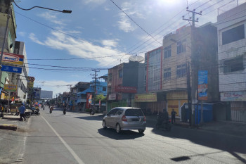 Jalan protokol di Bandarlampung saat PPKM Darurat