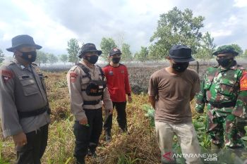 Polisi amankan seorang pria diduga pembakar lahan di Sampit