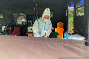 Ketua Fraksi Golkar DPRD Bintan pimpin aksi penolakan tes antigen berbayar