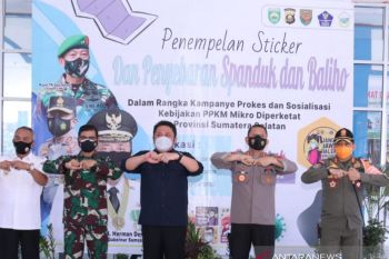 Forkopimda Sumsel kampanye prokes di Terminal Bus Kota Palembang